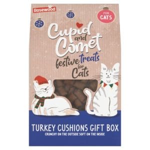 Cupid & Comet Turkey Cat Cushions